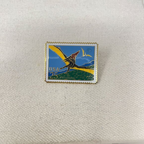 Pteranodon USPS Stamp Pin Dinosaur Collectible Lapel Pinback Winco International - Picture 2 of 7